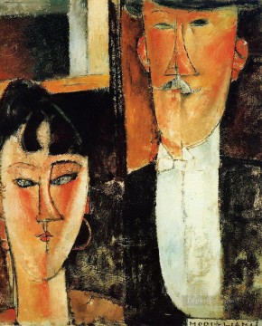  novia Pintura - los novios la pareja Amedeo Modigliani